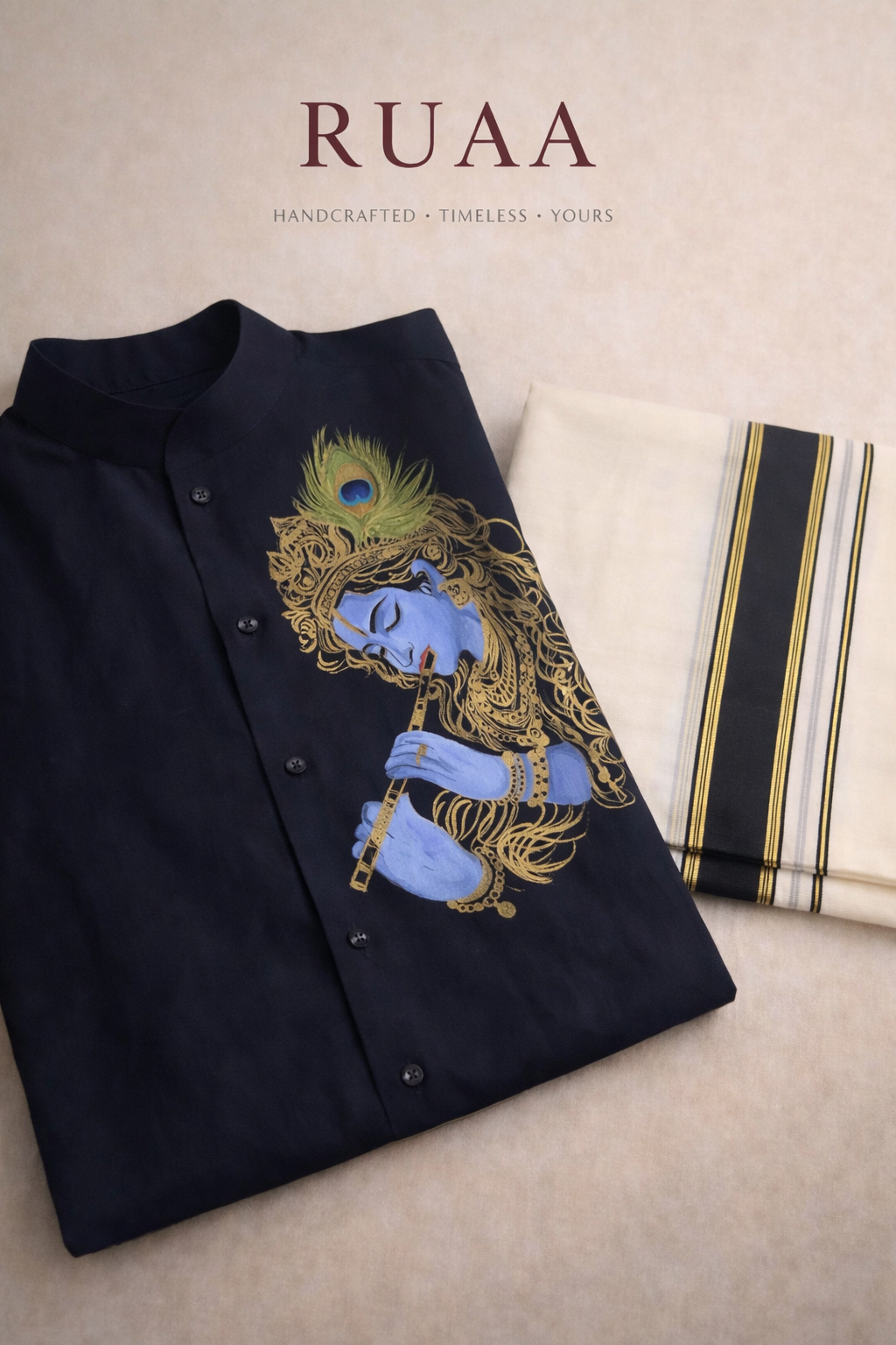 KRISHNA HAND-PAINTED SHIRT - RUAA011