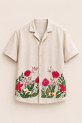 FLORAL COTTON LINEN SHIRT - RUAA012