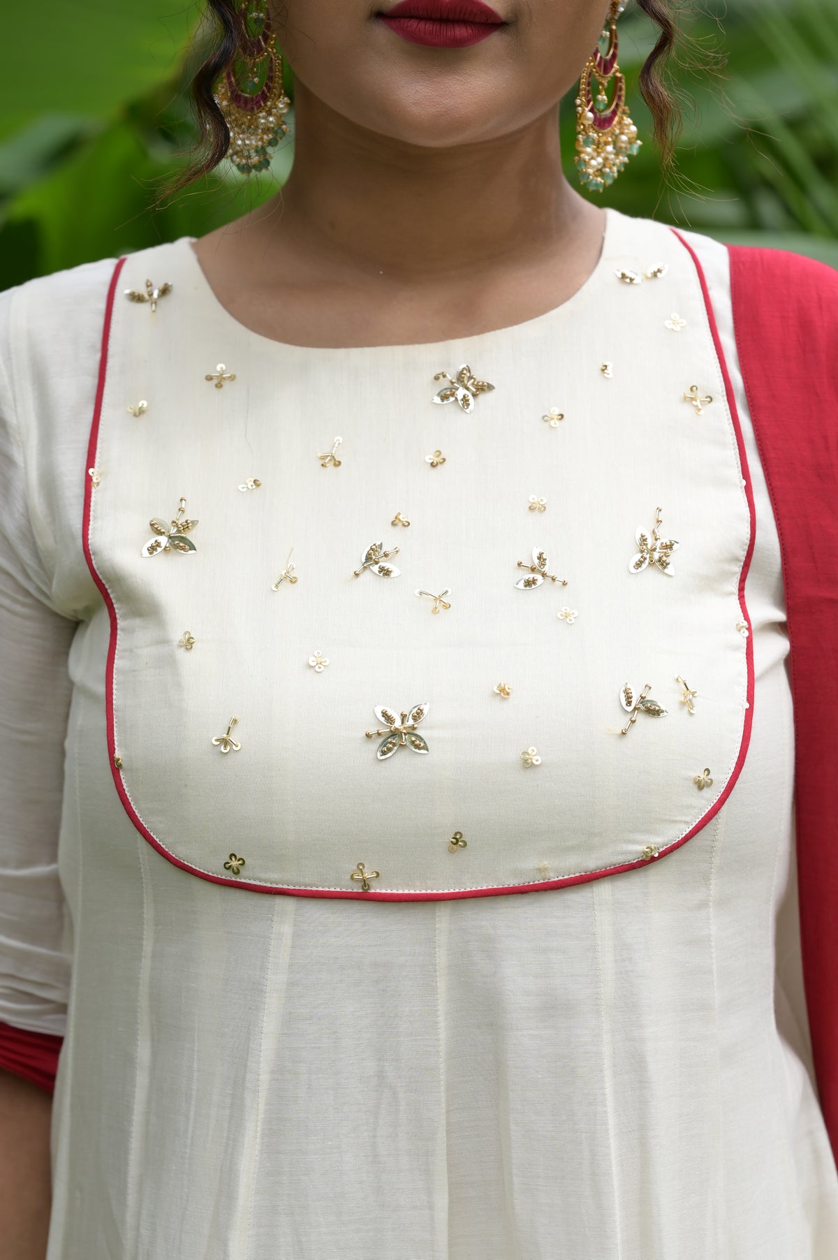 IVORY ANARKALI KURTA SET - RUAA005