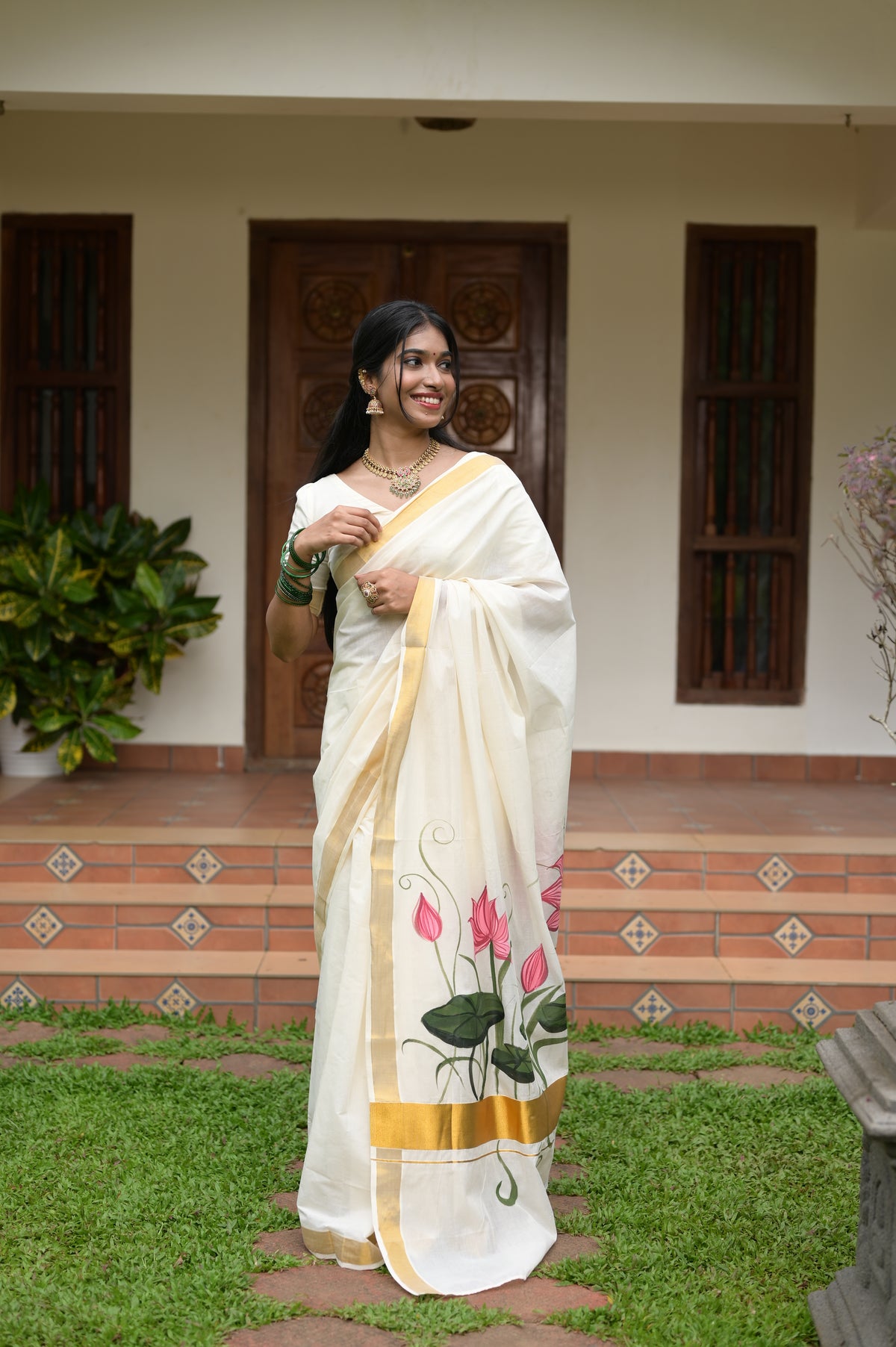 LOTUS KASAVU SAREE - RUAA003